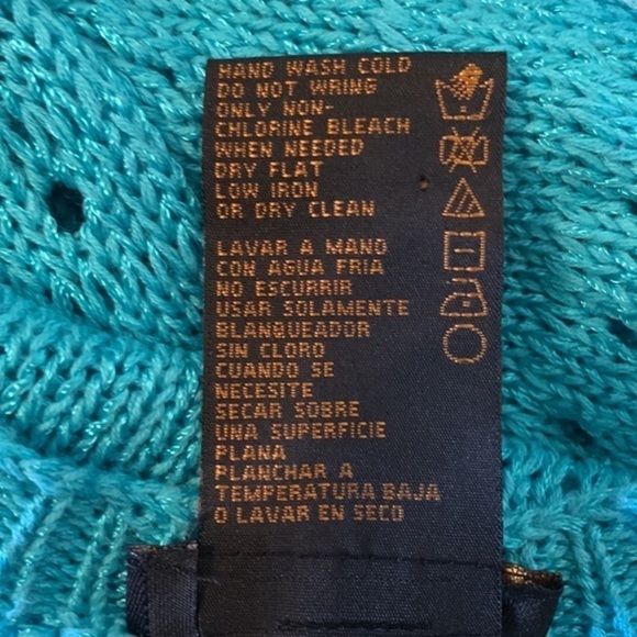 Grace Elements Boat Neck Cotton and Rayon Teal Ladies Sweater Size Large - Picture 6 of 7